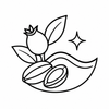 Rosehip and jojoba skin-softening benefit icon