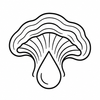 Reishi and hydration line icon
