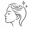 Scalp reset line icon