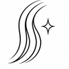 Soft revitalised hair line icon