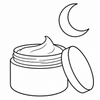 Cream or leave-on mask line icon