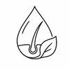 Hydrated hair and scalp line icon