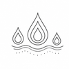 Tri-hyaluronan hydration line icon