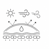 Environmental dehydration support line icon