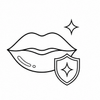 Protected silky shine line icon