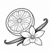 Orange and vanilla aroma icon