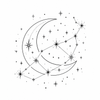 Magic of I celestial foil constellation icon