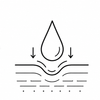 Fast absorbing non-greasy texture icon