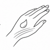 Fast absorbing hand cream icon