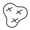 peanut line illustration