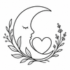 Reset Weekend Retreat Experience – resting crescent moon and heart benefit icon