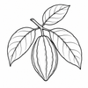 Calm Cacao - Evening Blend – cacao pod with clean leaves benefit icon