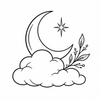 Day Dream Pulse Point Roller – cloud with crescent and star benefit icon