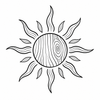 Eco Wooden Dry Brush – wood grain sun symbol benefit icon