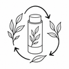 Orange & Soft Floral Lip Balm – recyclable paper balm tube benefit icon
