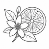 Orange & Soft Floral Lip Balm – orange blossom and citrus slice benefit icon