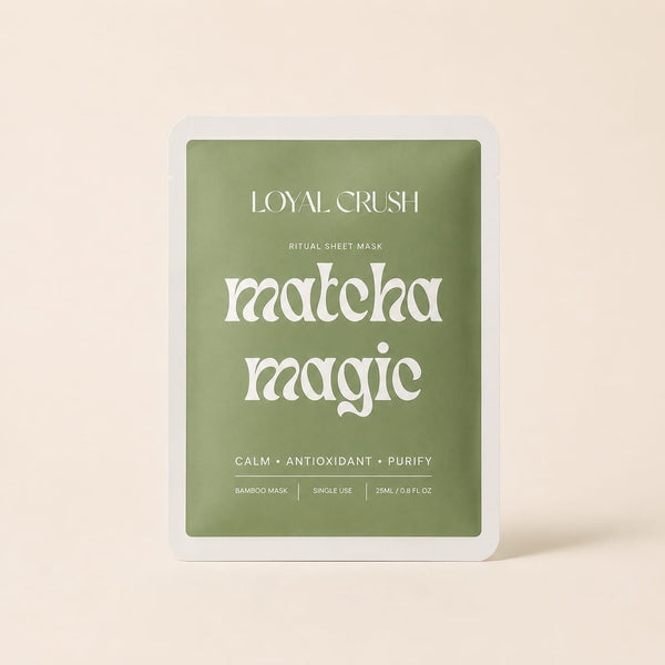 loyal crush Skincare Matcha Calm Bamboo Sheet Mask