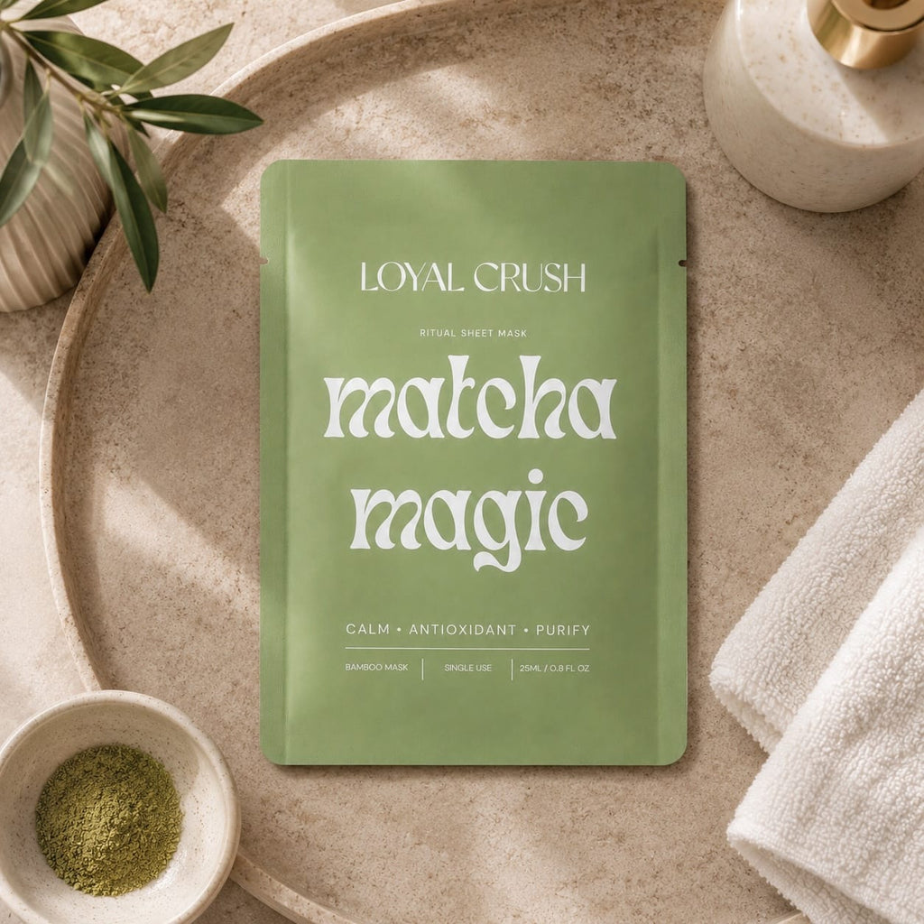 Loyal Crush Skincare Matcha Magic Bamboo Sheet Mask
