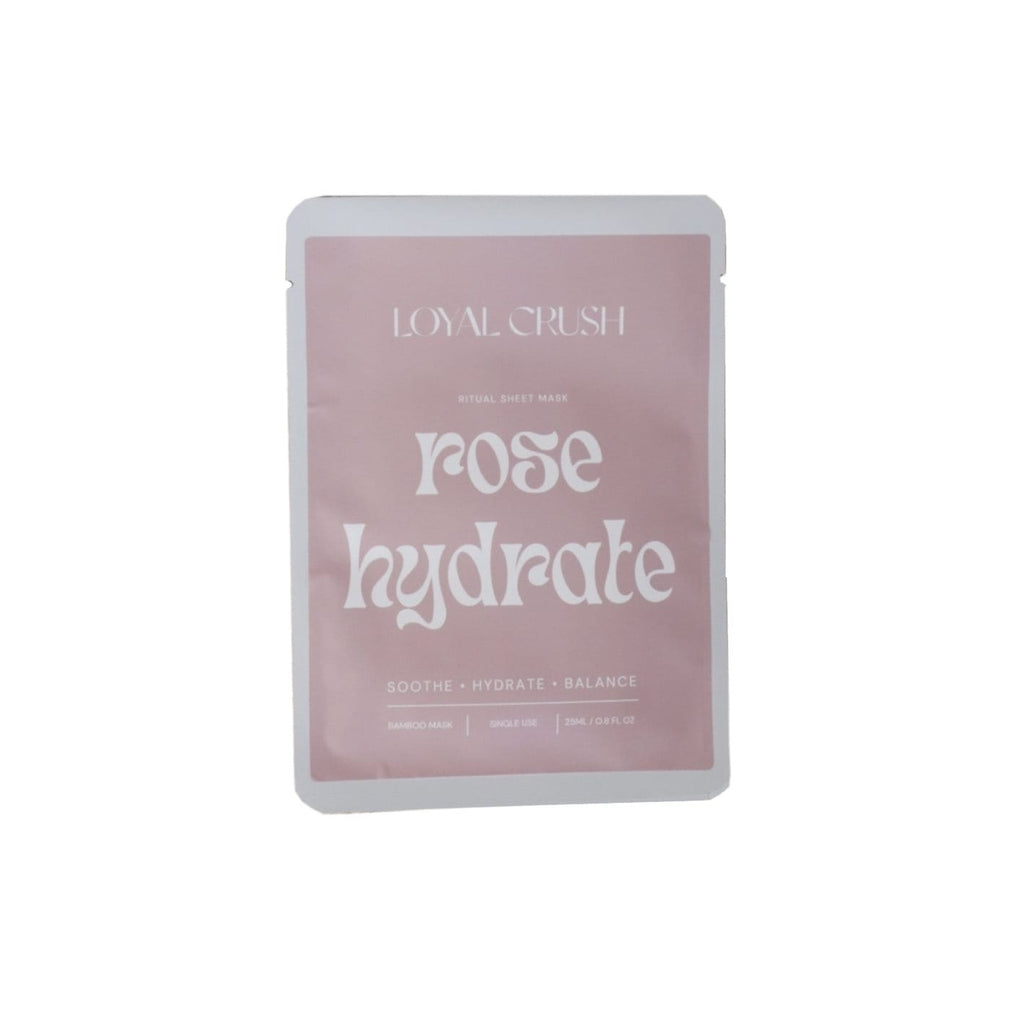 loyal crush Skincare Rose Hydrate Bamboo Sheet Mask
