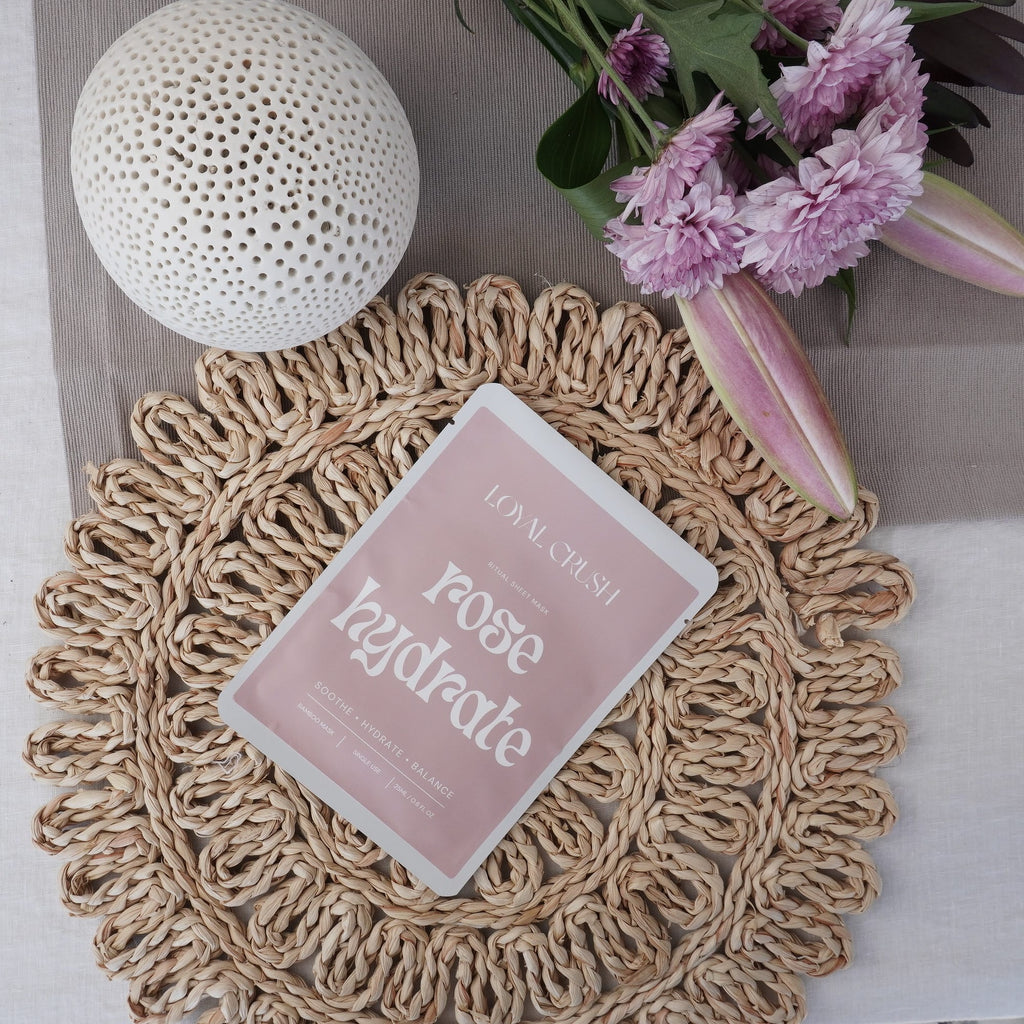 loyal crush Skincare Rose Hydrate Bamboo Sheet Mask