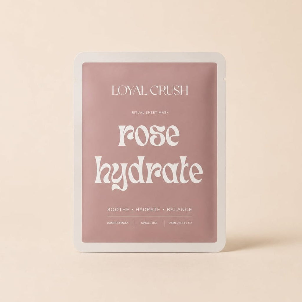loyal crush Skincare Rose Hydrate Bamboo Sheet Mask