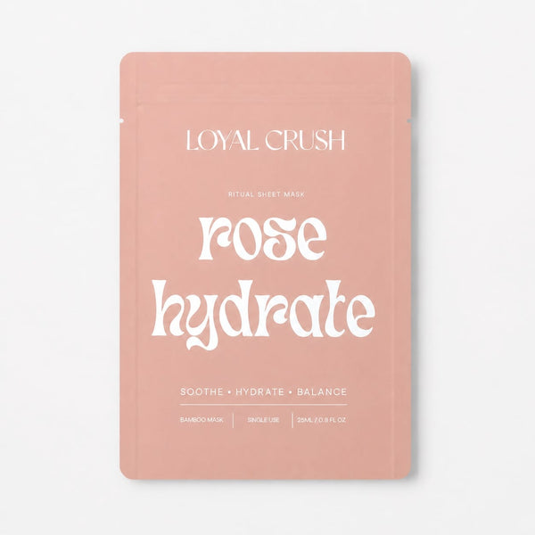 loyal crush Skincare Rose Hydrate Bamboo Sheet Mask