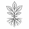 Steady Ground Pulse Point Roller – grounding roots and leaves benefit icon