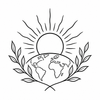 Steady Ground Pulse Point Roller – warm earth sun over horizon benefit icon