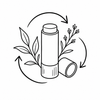 Vanilla Lip Balm - Slow Down – recyclable paper balm tube benefit icon