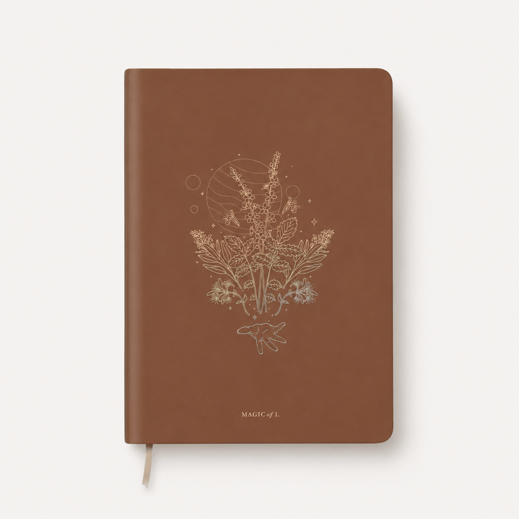 Magic Of I Journal Vegan Leather Journal - Botanicals Collection Desert Brown