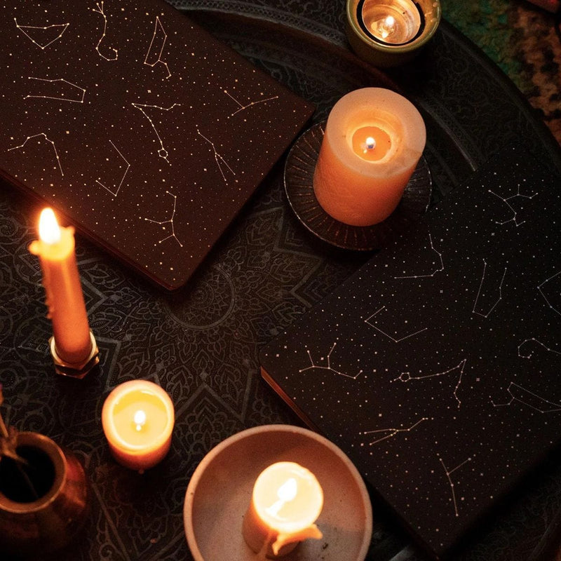 Magic Of I Journal Vegan Leather Journal - Night Sky Black/Silver