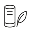 Paper tube and leaf line illustration