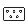 Five-colour mixing palette icon