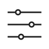 Shade adjustment sliders icon
