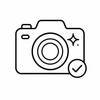 Camera ready no flashback icon