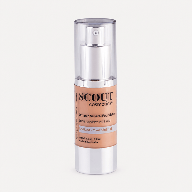 Scout Cosmetics Skincare Full Size - 30ml Organic Healthy Glow Fluid Foundation - Almond