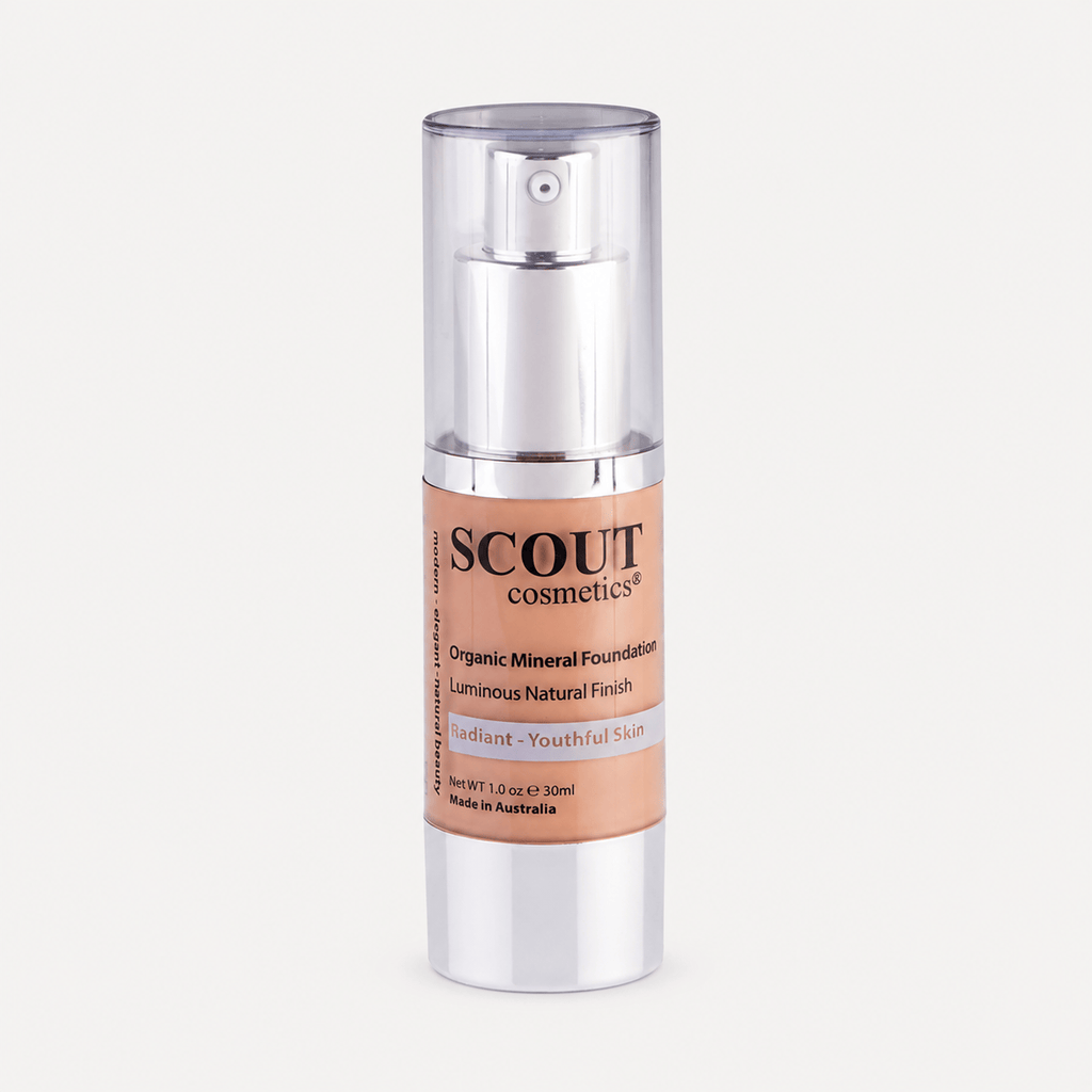 Scout Cosmetics Skincare Full Size - 30ml Organic Healthy Glow Fluid Foundation - Almond