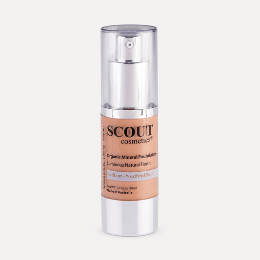 Scout Cosmetics Skincare Full Size - 30ml Organic Healthy Glow Fluid Foundation - Almond