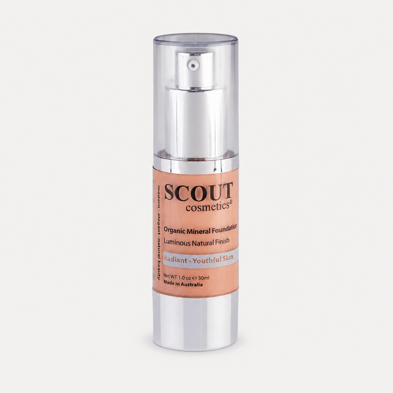 Scout Cosmetics Skincare Full Size - 30ml Organic Healthy Glow Fluid Foundation - Golden