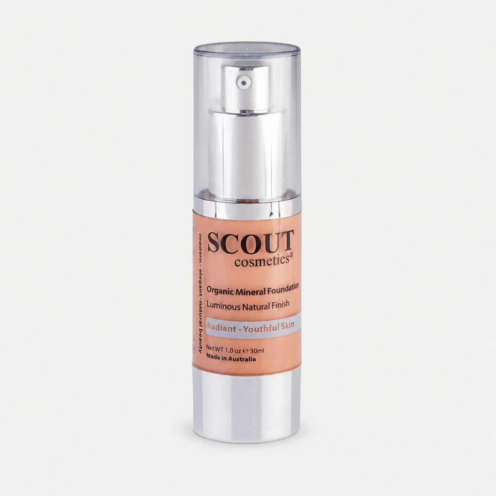 Scout Cosmetics Skincare Full Size - 30ml Organic Healthy Glow Fluid Foundation - Golden