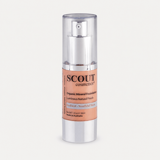 Scout Cosmetics Skincare Full Size - 30ml Organic Healthy Glow Fluid Foundation - Golden