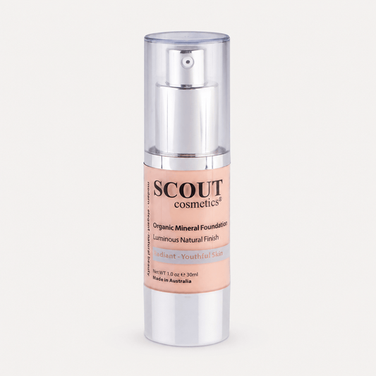Scout Cosmetics Skincare Full Size - 30ml Organic Healthy Glow Fluid Foundation - Shell