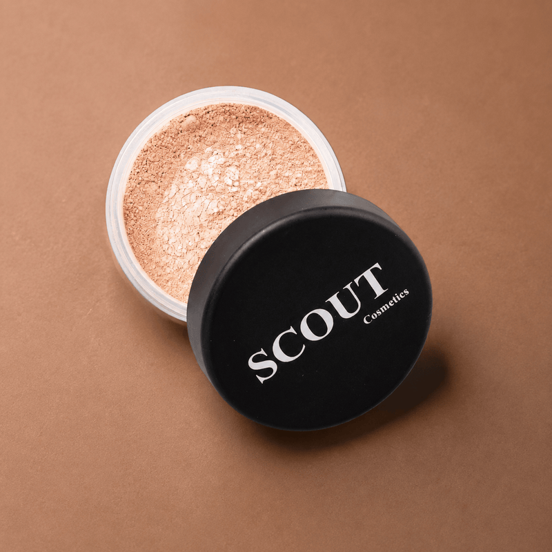Scout Cosmetics Pure Colour Mineral Illuminate on a coloured studio background