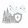 Pollution and blue-light defence icon