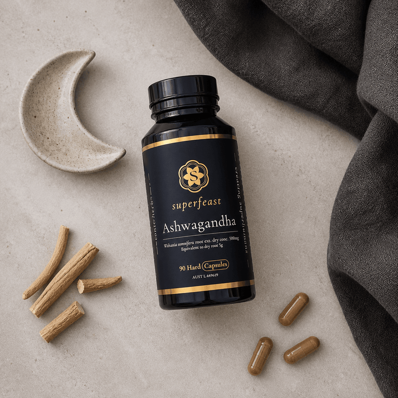 SuperFeast Ashwagandha Capsules evening wellness ritual