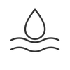 Water and breath line icon for a calming ritual