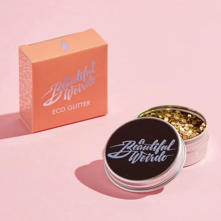 A Beautiful Weirdo Makeup Boogie Nights Gold Eco Glitter