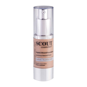 Scout Cosmetics Skincare Organic Healthy Glow Fluid Foundation - Camel