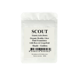 Scout Cosmetics Skincare Sample Sachet Organic Healthy Glow Fluid Foundation - Golden